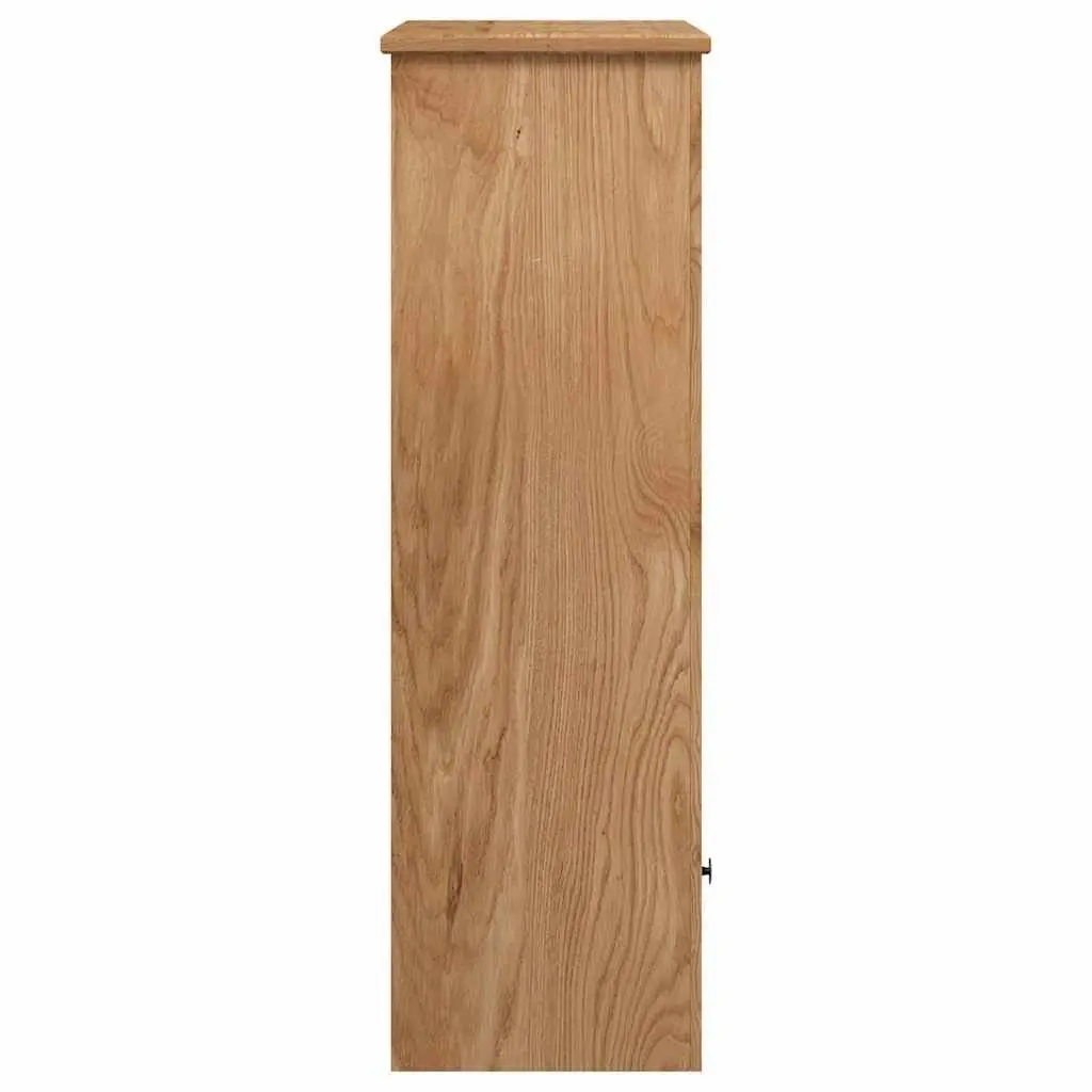 Wooden Bookcase 80x35x110 cm Solid Pine Brown Storage Shelving Unit with Drawer