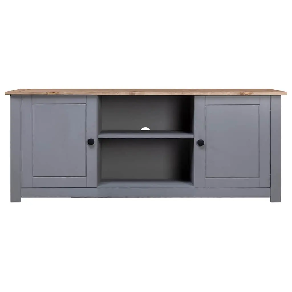 TV Cabinet Grey Wooden Storage Unit Living Room Media Console Stand 120x40x50cm