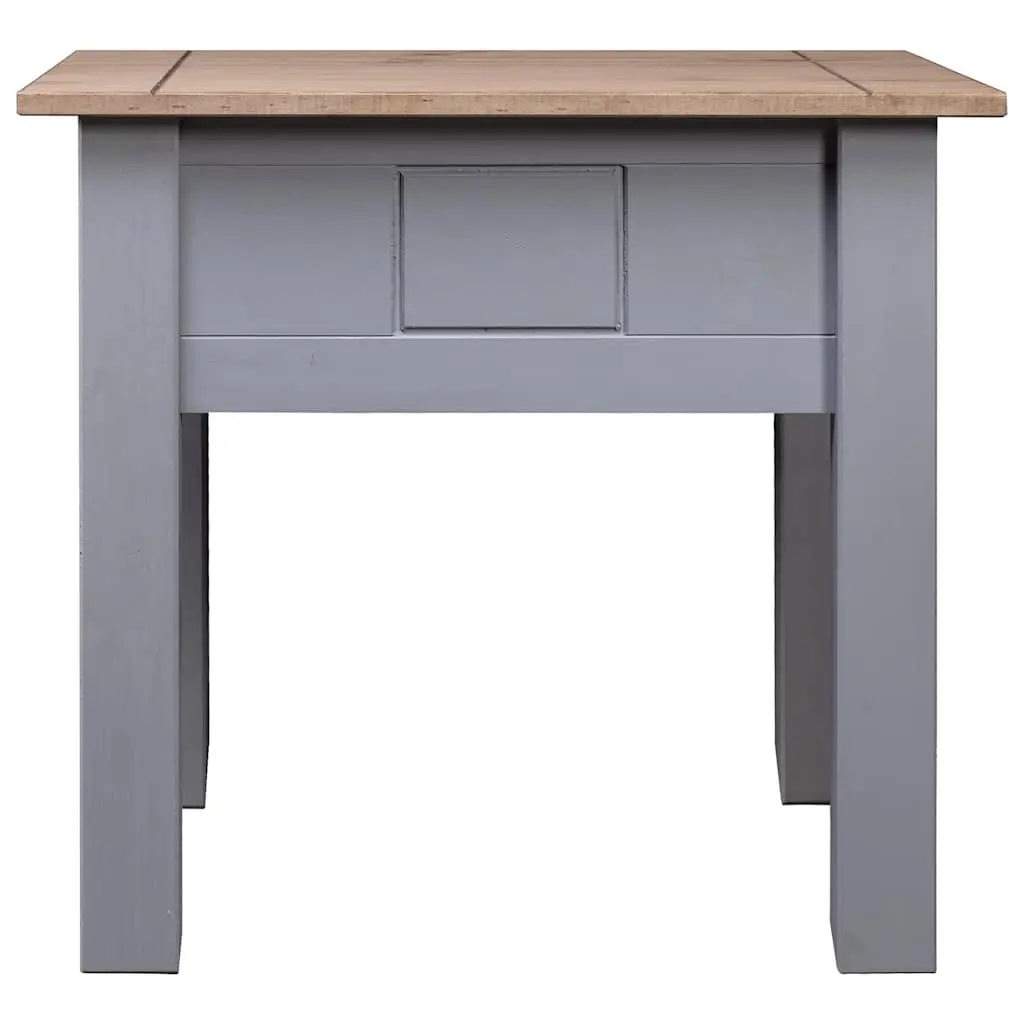 Grey Bedside Table 50.5x50.5x52.5 cm Solid Pinewood
