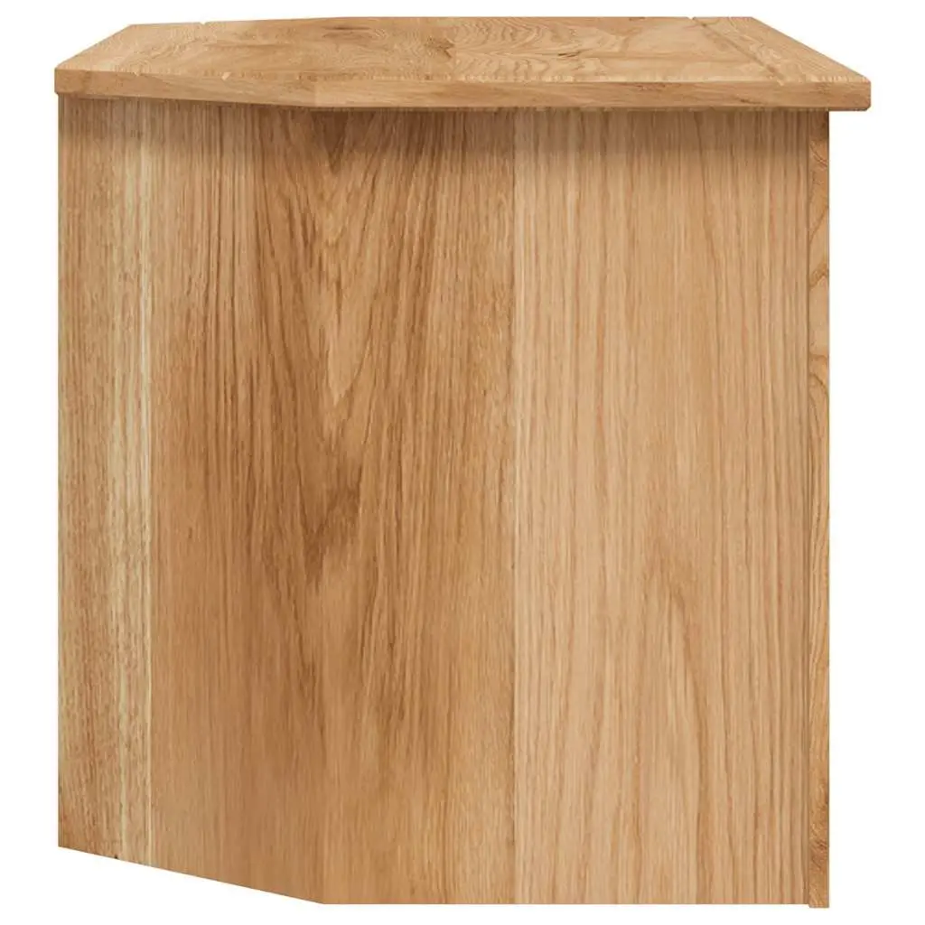 Corner TV Cabinet 93x49x49cm Solid Pinewood Storage Unit with Drawers Brown