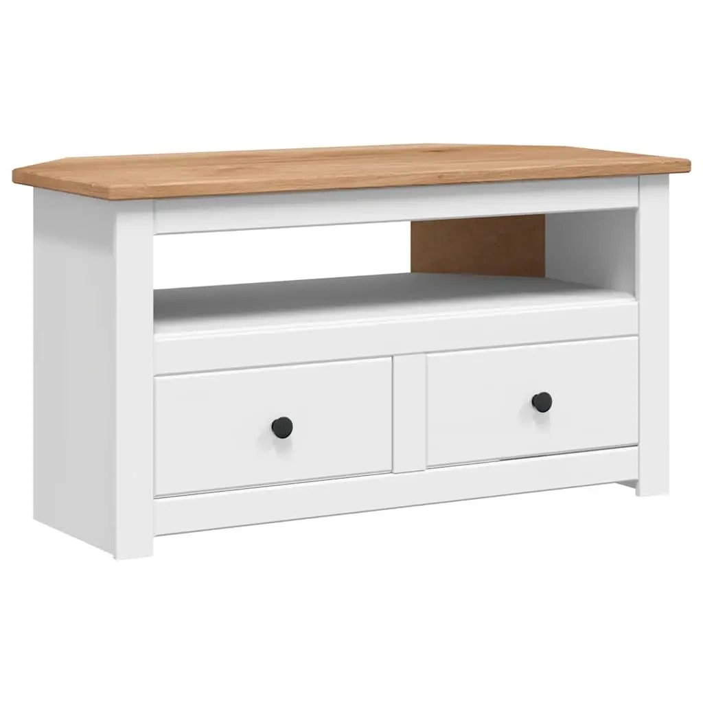 Corner TV Cabinet White Modern Living Room 93 x 49 x 49 cm