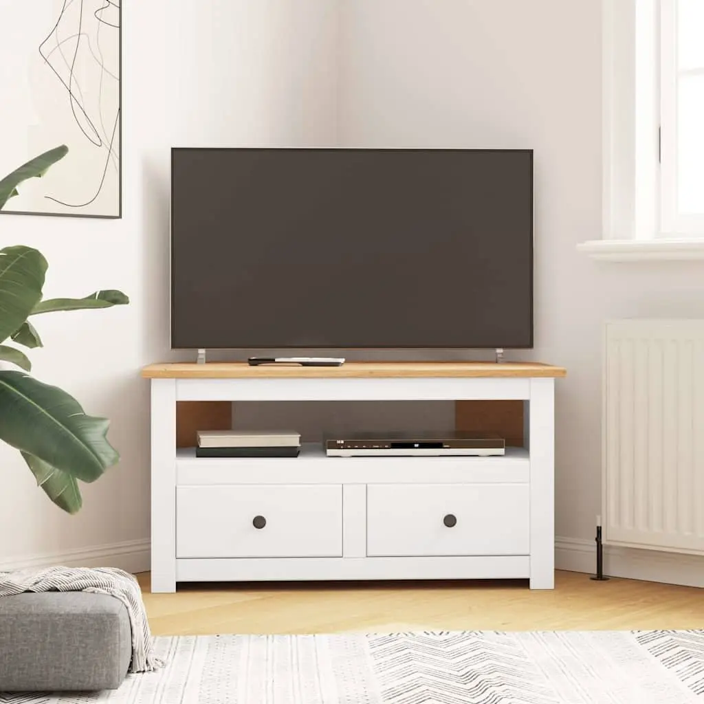 Corner TV Cabinet White Modern Living Room 93 x 49 x 49 cm