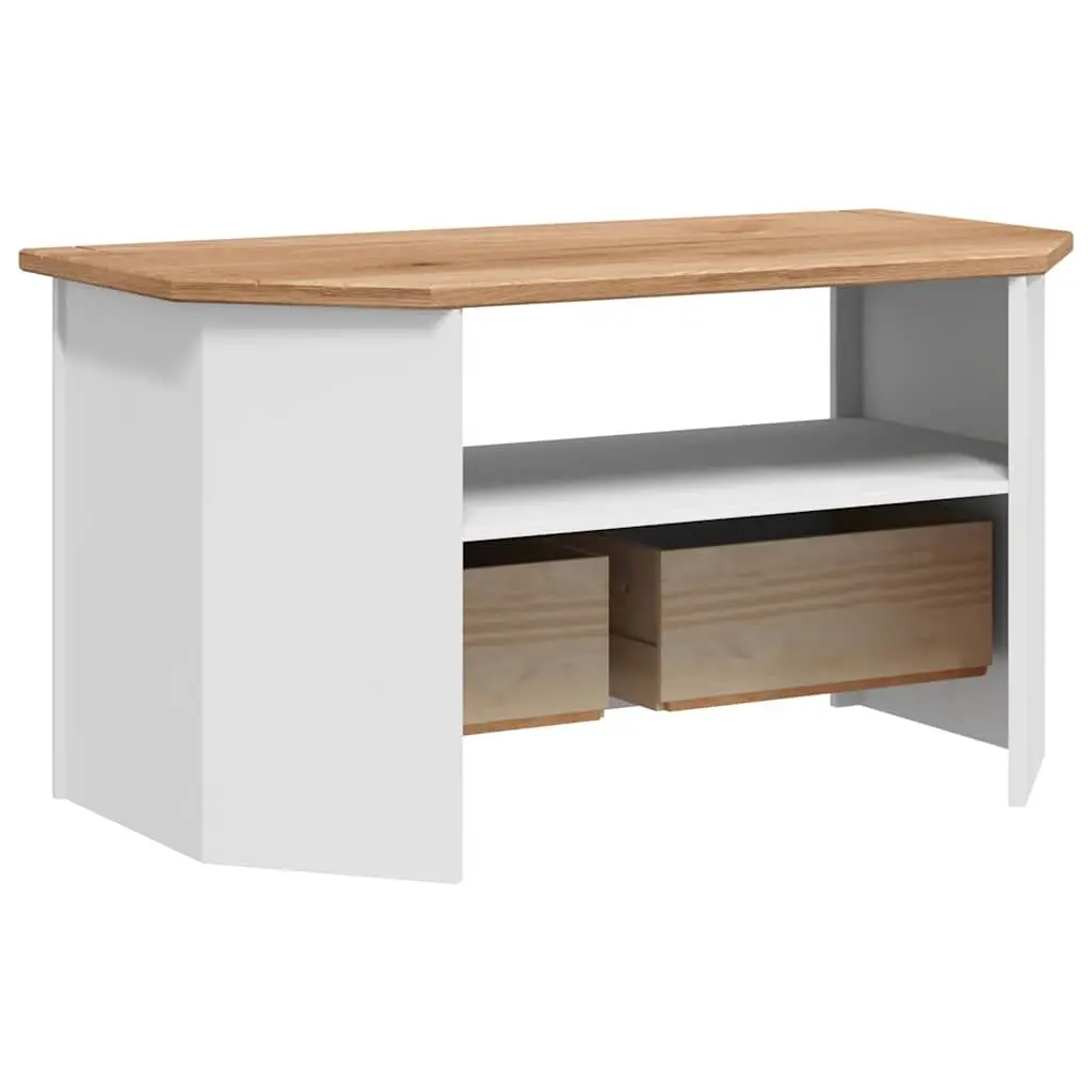 Corner TV Cabinet White Modern Living Room 93 x 49 x 49 cm