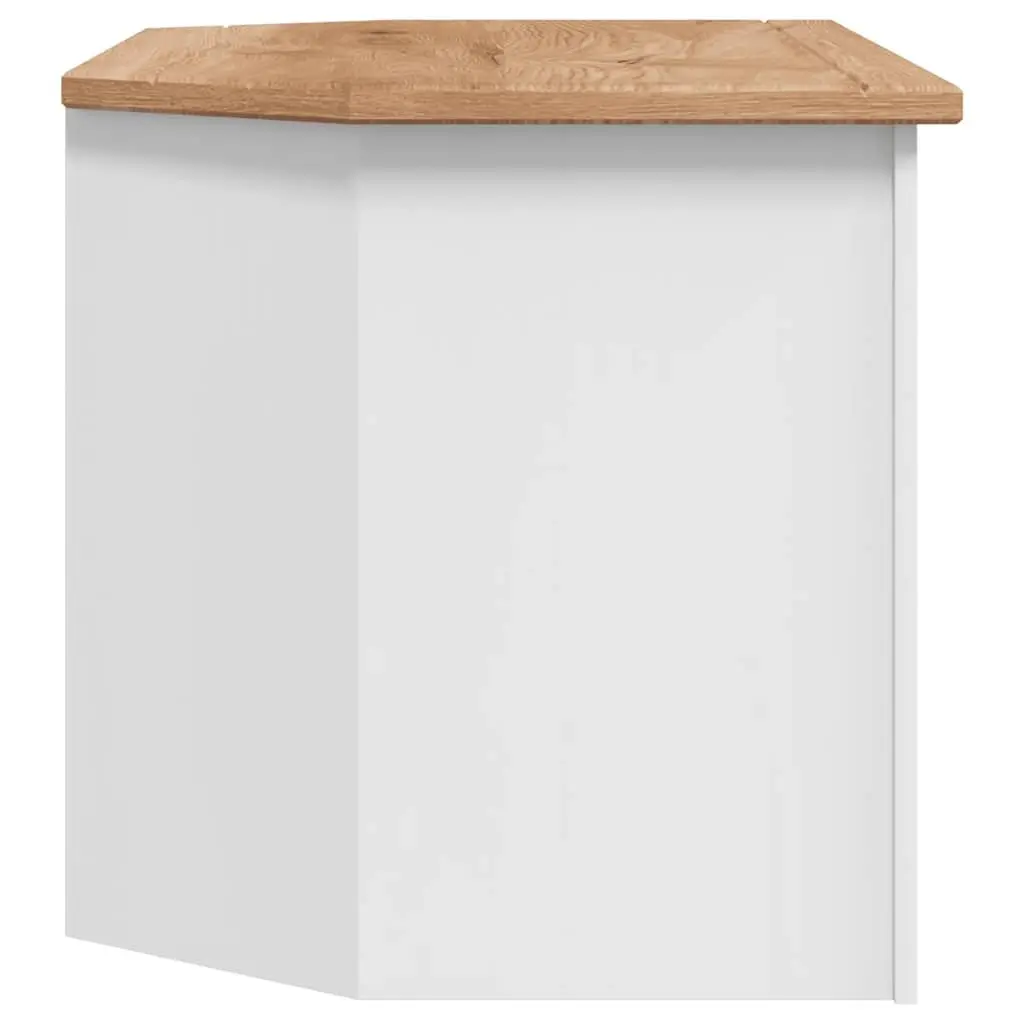 Corner TV Cabinet White Modern Living Room 93 x 49 x 49 cm
