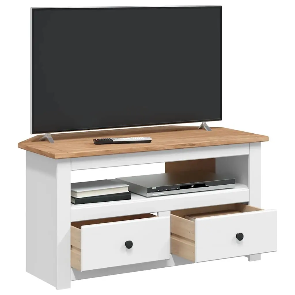 Corner TV Cabinet White Modern Living Room 93 x 49 x 49 cm