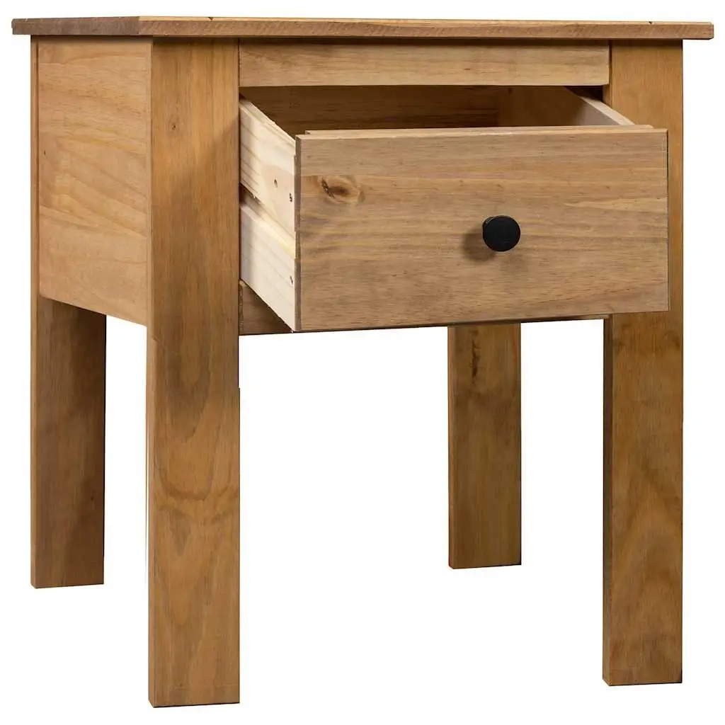 Bedside Cabinet 46x40x57cm Brown Pine Nightstand Storage Drawer Bedroom Table