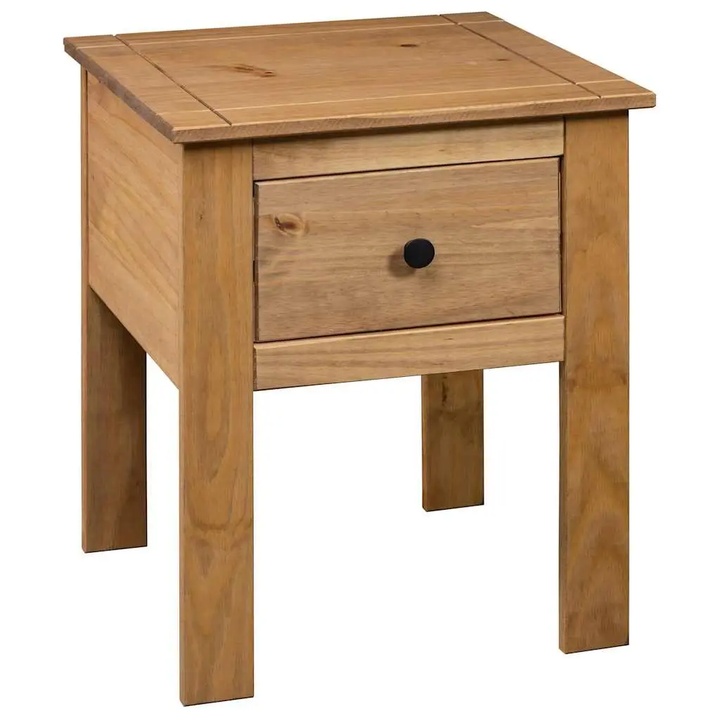 Bedside Cabinet 46x40x57cm Brown Pine Nightstand Storage Drawer Bedroom Table