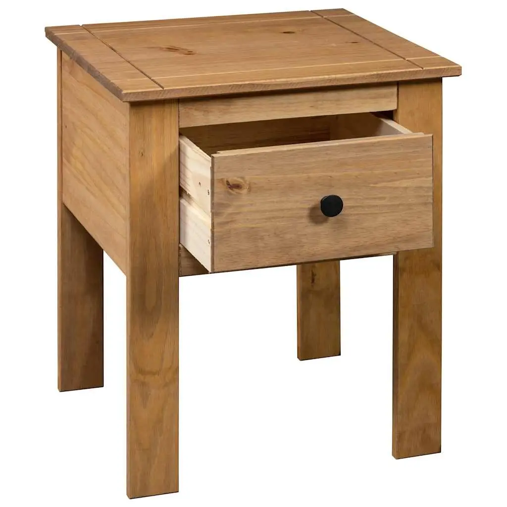Bedside Cabinet 46x40x57cm Brown Pine Nightstand Storage Drawer Bedroom Table