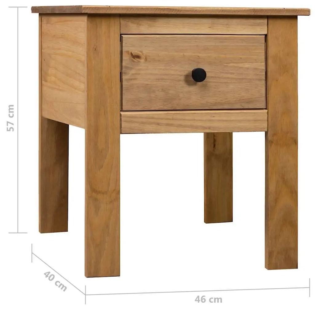 Bedside Cabinet 46x40x57cm Brown Pine Nightstand Storage Drawer Bedroom Table