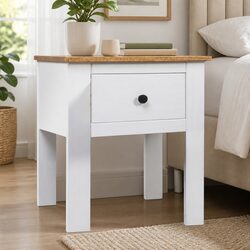 Bedside Cabinet Specifications: 46x40x57 cm, White Pine