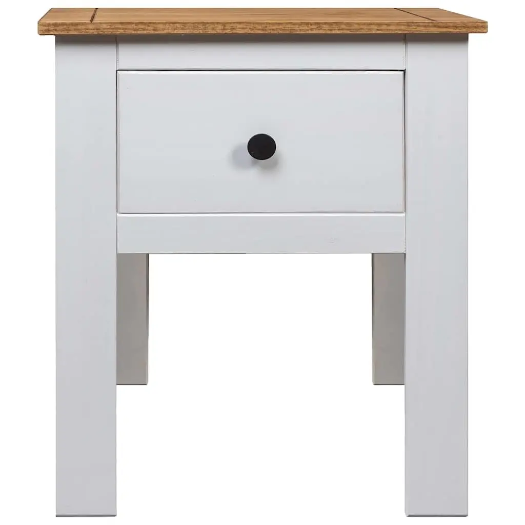 Bedside Cabinet White 46x40x57 cm Pine Nightstand Storage Drawer Chest