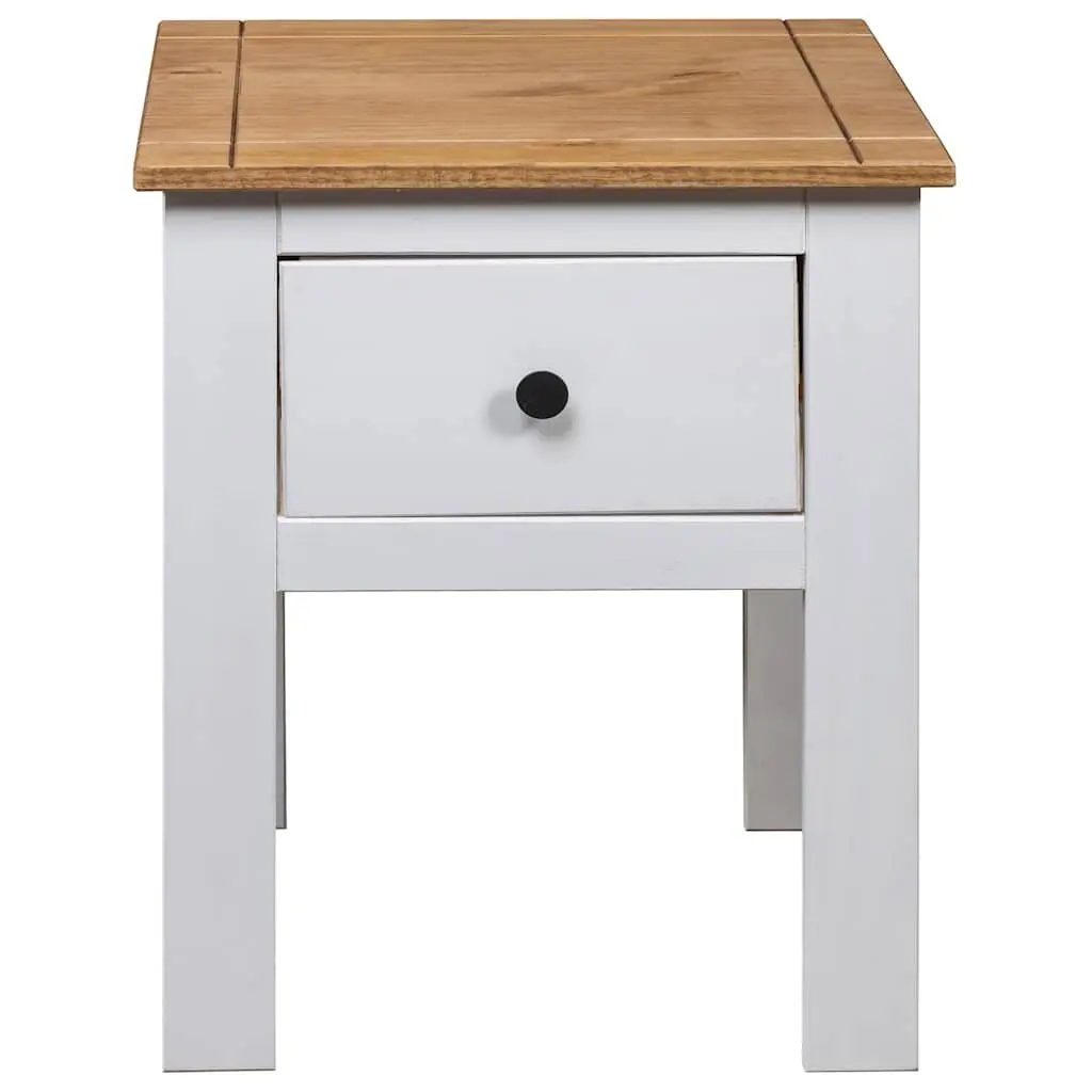 Bedside Cabinet White 46x40x57 cm Pine Nightstand Storage Drawer Chest