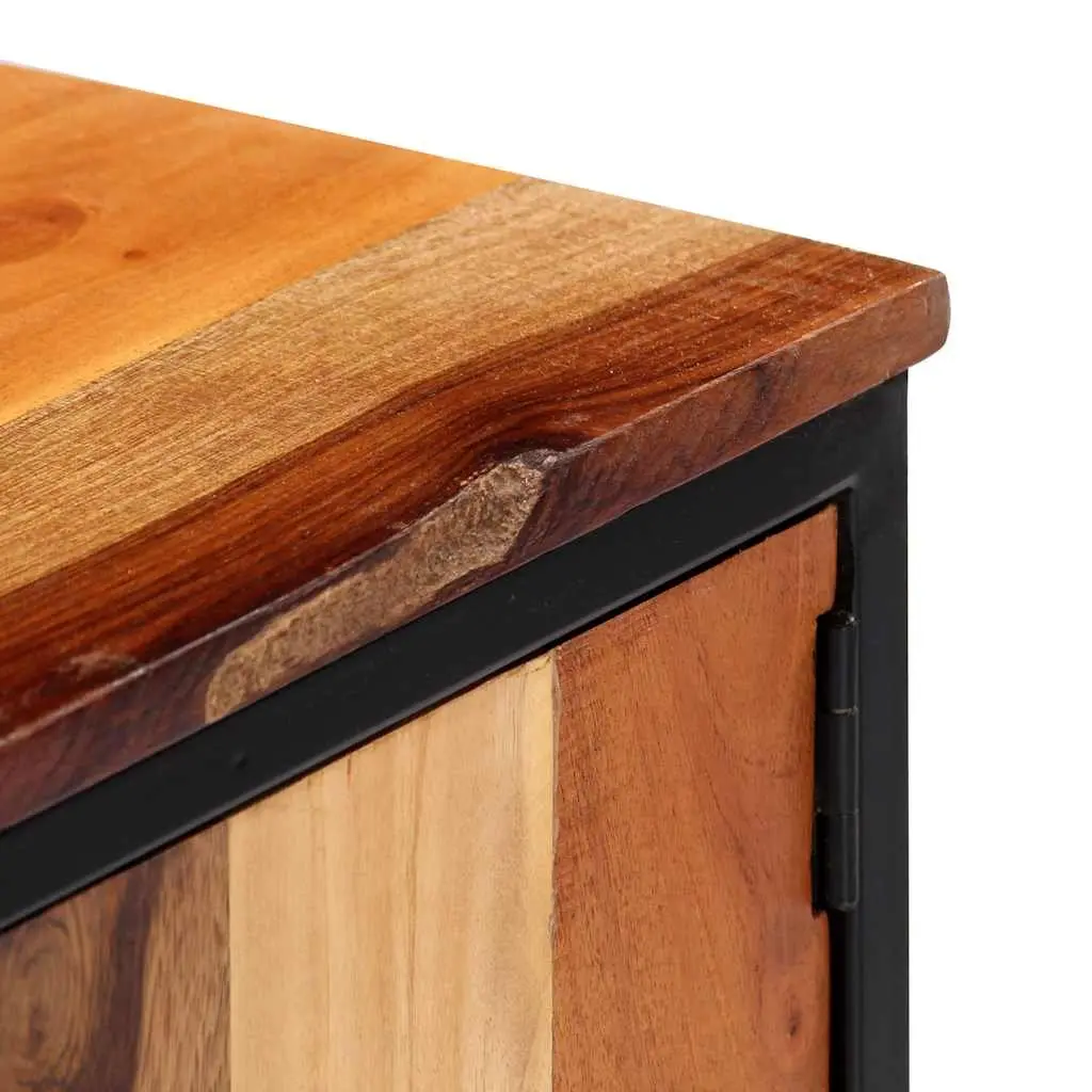 TV Cabinet for Living Room 120x30x40 cm Reclaimed Wood Steel Frame Brown