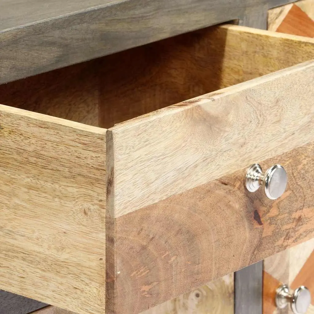 Solid Mango Wood Side Cabinet with Drawers