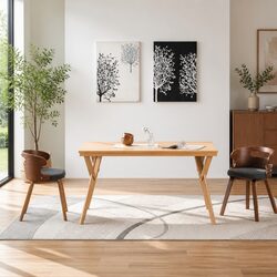 Set of 2 Grey Dining Chairs with Wood Frame and Upholstery