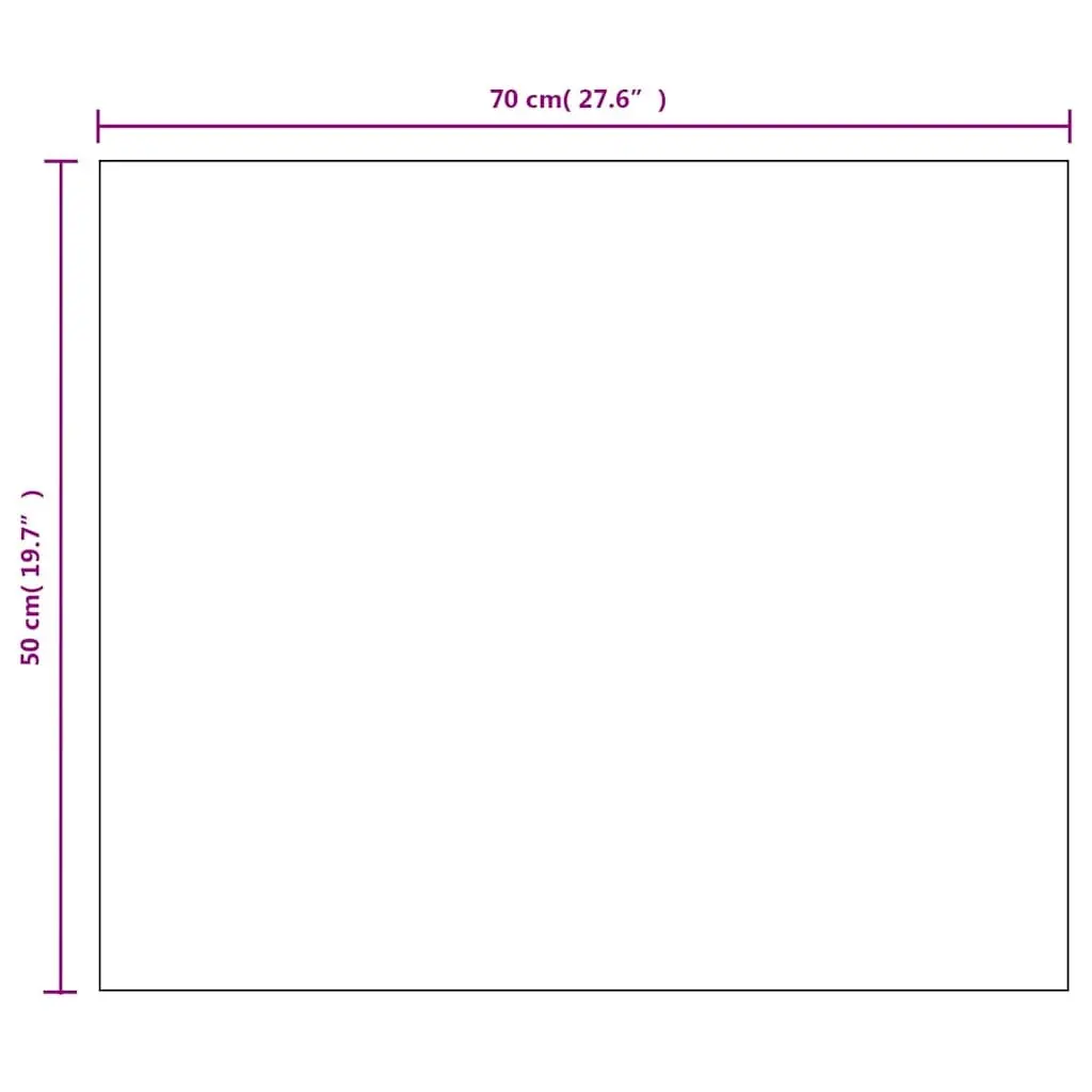 Frameless Wall Mirror 70x50 cm Silver Glass