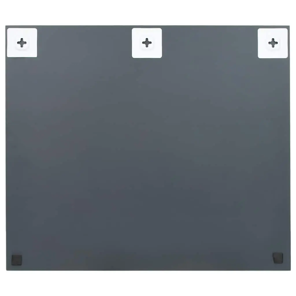 Frameless Rectangular Wall Mirror 80x60 cm Silver Glass Home Decor Bathroom