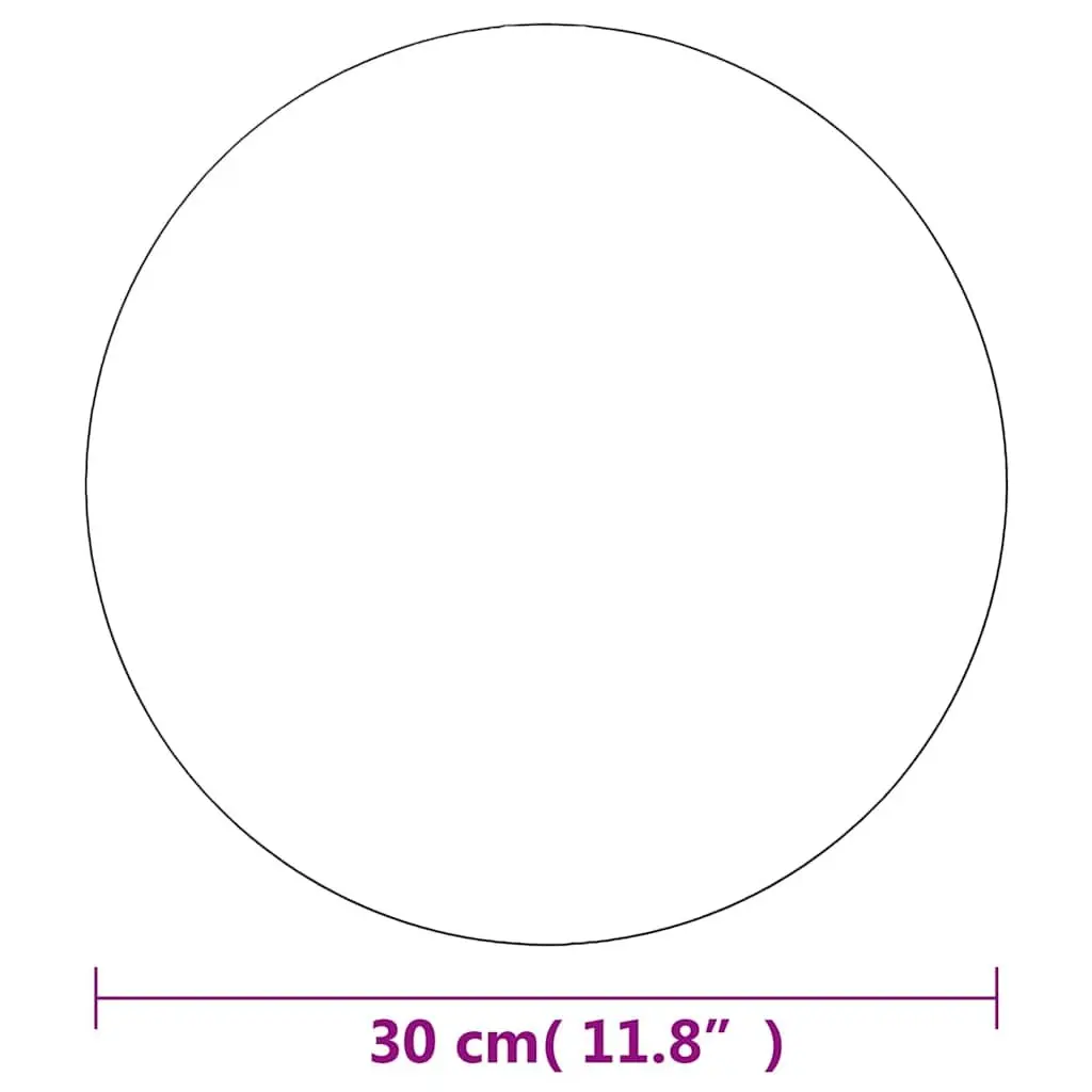 Round Wall Mirror for Home Decor 30cm Silver Glass Reflective