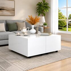 Extendable Coffee Table Dimensions: 100 x 100 x 35 cm