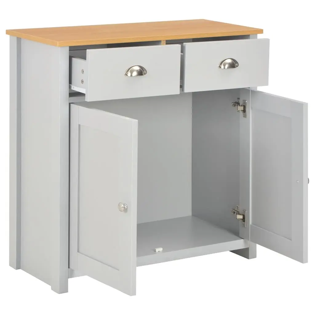 Sideboard Cabinet Grey Storage Buffet with Drawers Doors Living Room Hallway