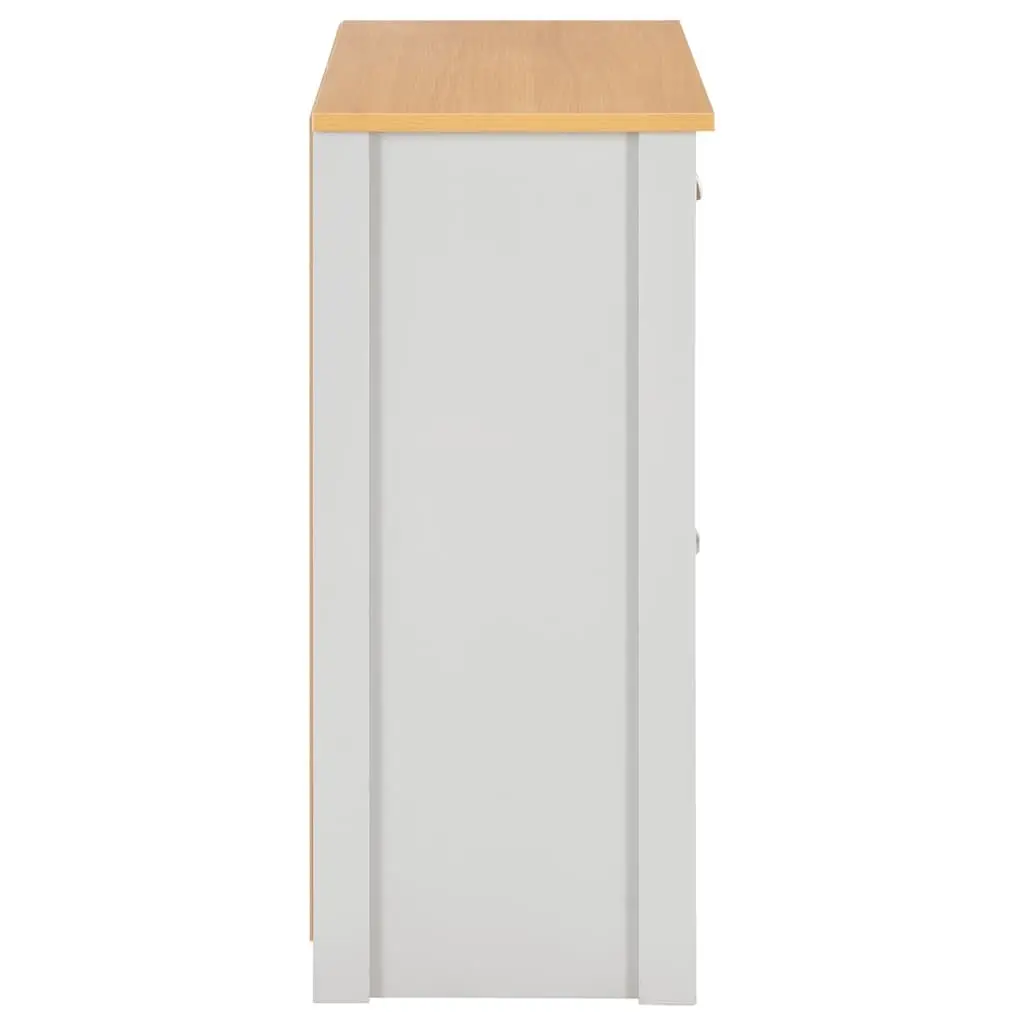 Sideboard Cabinet Grey Storage Buffet with Drawers Doors Living Room Hallway