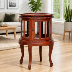 Vitrine Cabinet: 50 x 50 x 76 cm Solid Mahogany Design