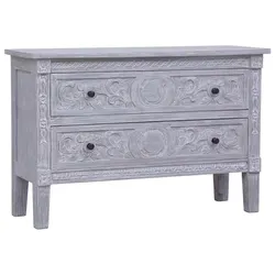 Sideboard Cabinet Dimensions 90x30x60 cm with 2 Drawers Grey