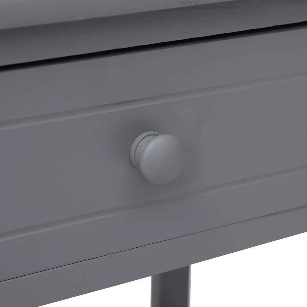 Wooden Nightstands Set of 2 Grey Compact 40x29x42 cm with Drawer and Shelf for Bedroom or Living Room Storage