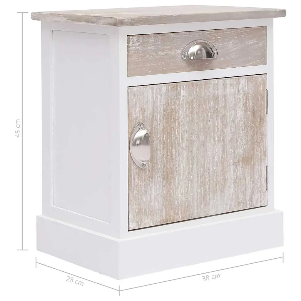 Paulownia Wood Nightstand Set of 2