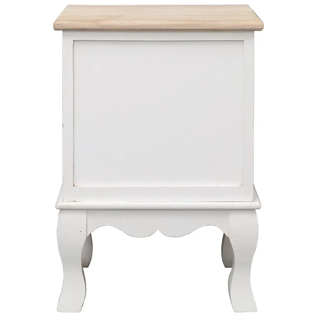 Bedside Cabinets for Bedroom 35x30x50 cm White Wooden Nightstands 2 Piece Storage Drawers
