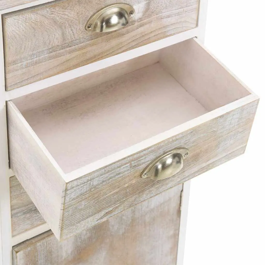 White Wooden Side Cabinet 3 Drawer 1 Door Chest Storage Furniture Bedroom