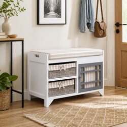 Dimensions of Hall Bench: 70 x 33.5 x 45 cm White