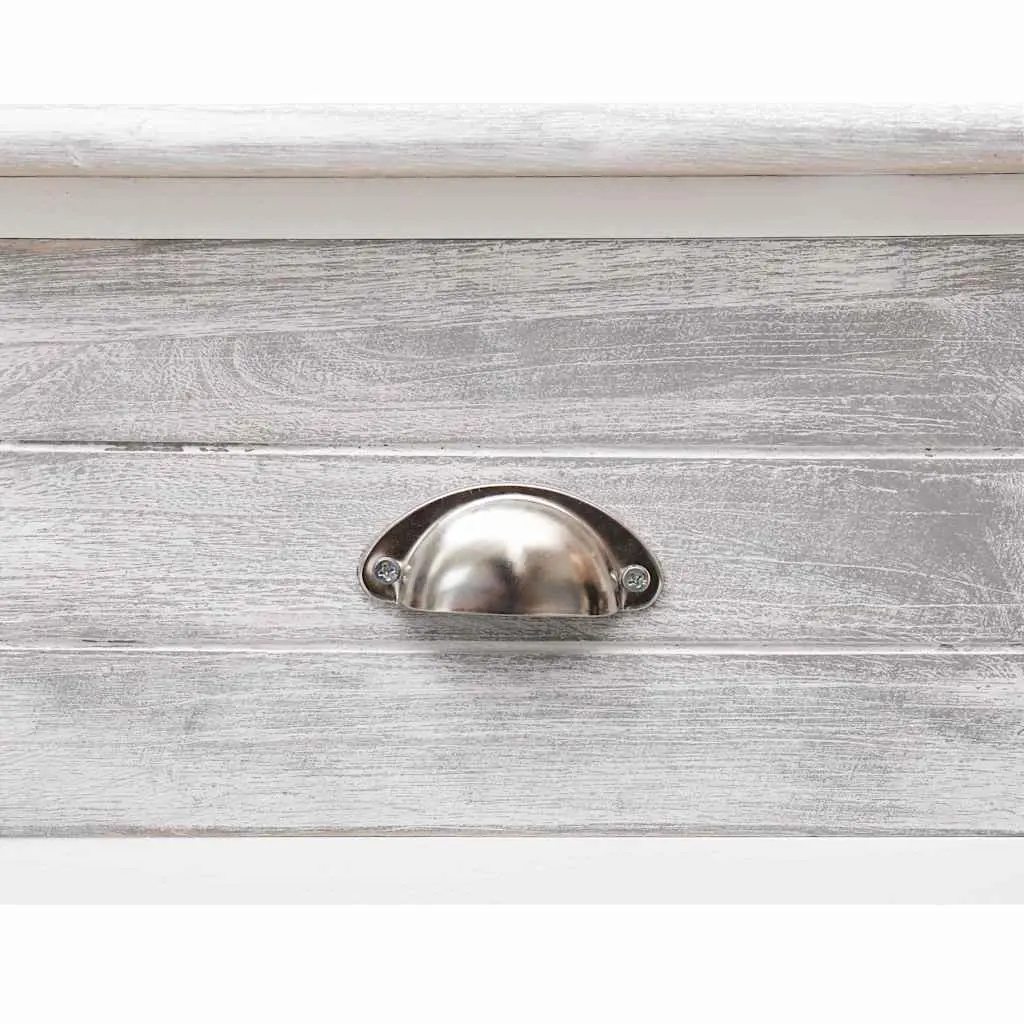 Wooden Sideboard Storage Cabinet for Living Room Grey 115cm with 3 Drawers and 2 Shelves