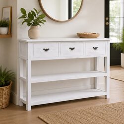 Wooden Sideboard Dimensions: 115 x 30 x 76 cm, 3 Drawers