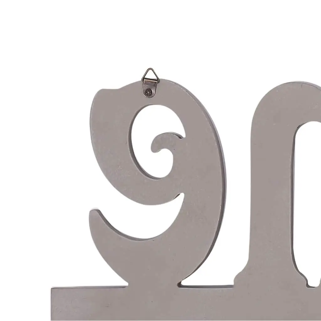 Wall Mounted Coat Rack Home Cutout Design with 4 Hooks White Hanging Organizer