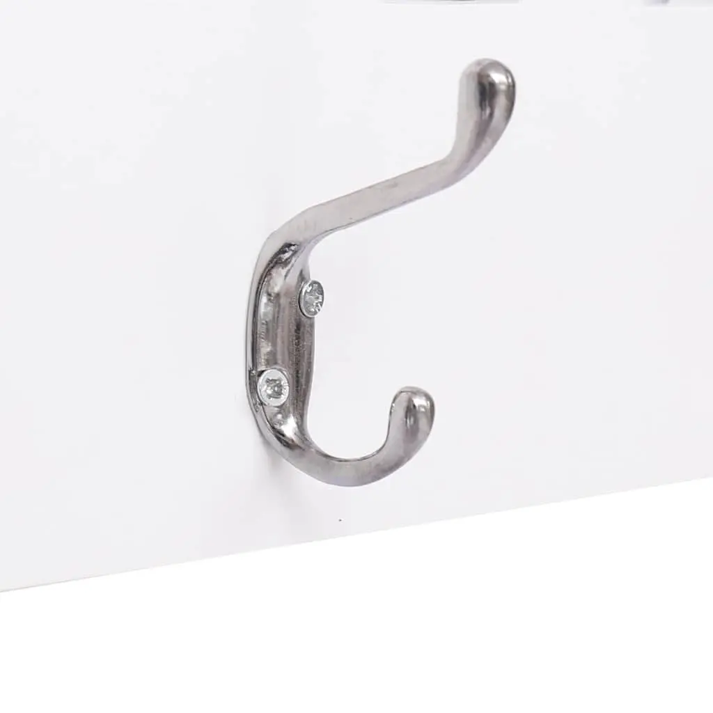 Wall Mounted Coat Rack Entryway Storage 74 x 29.5 cm 5 Hooks