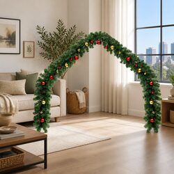 Specifications of 5m Green Christmas Garland with Baubles