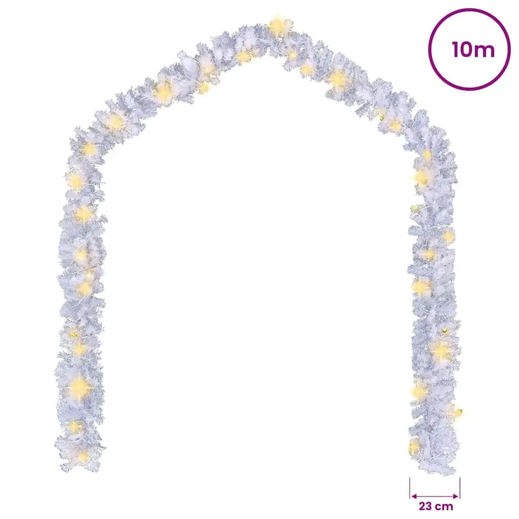 Christmas Garland LED Lights 10m White Indoor Outdoor Decoration Stair Handrail