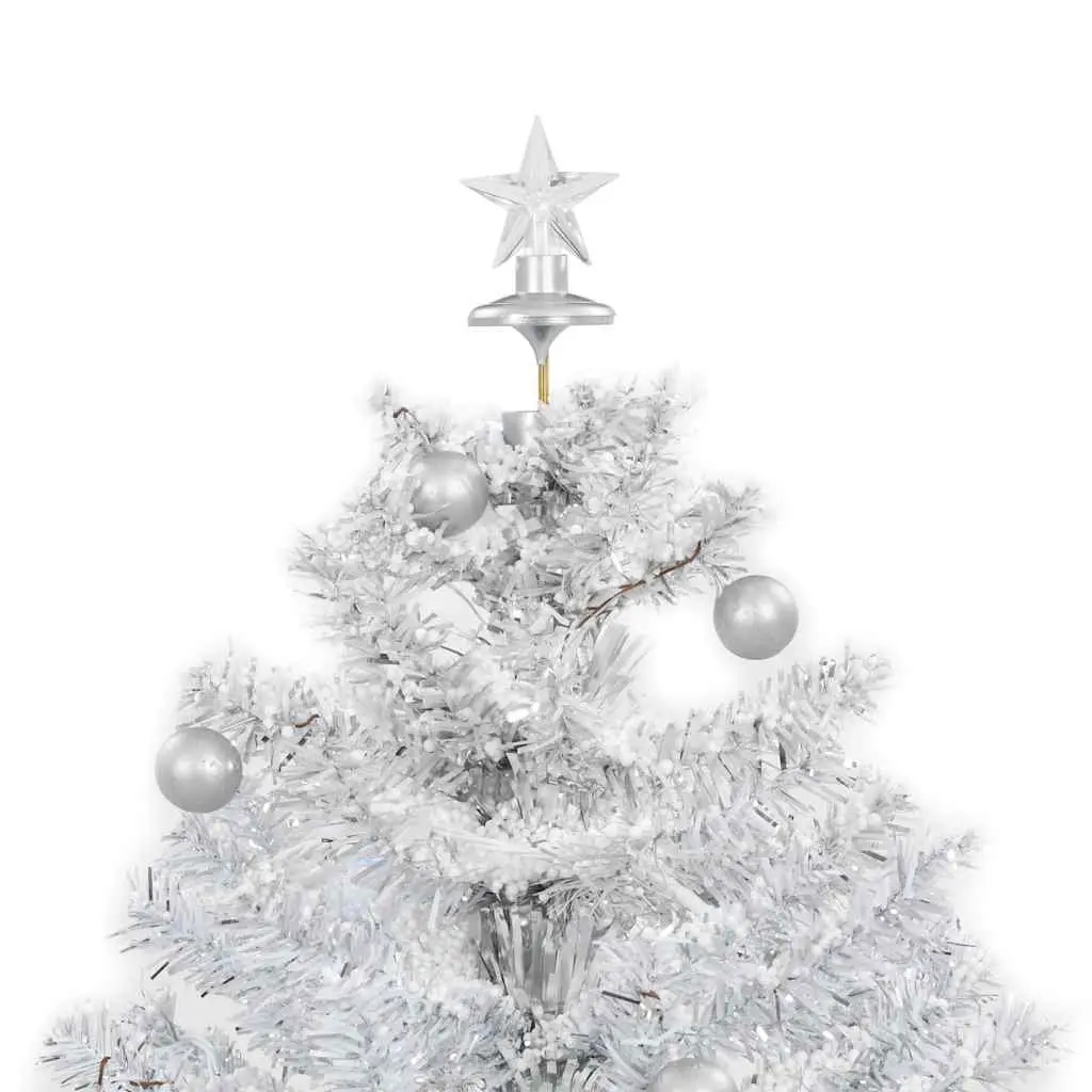 White Snowing Christmas Tree with Lights, 75cm
