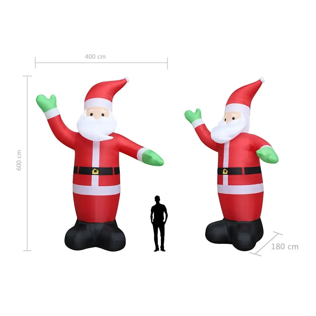 Inflatable Santa Claus Decoration Outdoor 600cm XXL Holiday Display