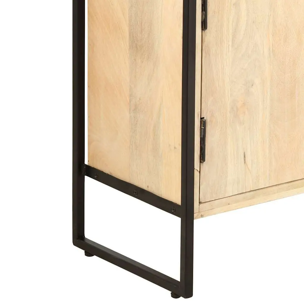 4-Tier Bookcase Home Office 80x30x180 cm Solid Mango Wood Brown Industrial Shelving Unit