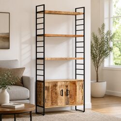 Specifications of 4-Tier Bookcase in Mango Wood