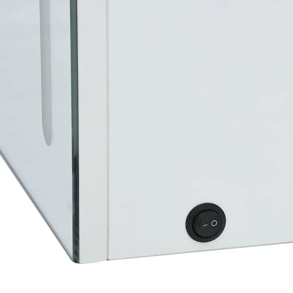 LED Bathroom Mirror Cabinet Wall Mount 50x13x70cm White Storage