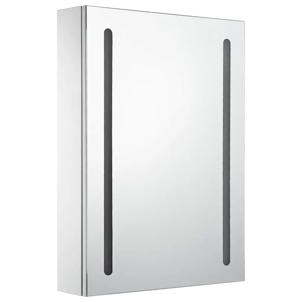 LED Bathroom Mirror Cabinet Wall Mounted Vanity Storage 50x13x70cm White