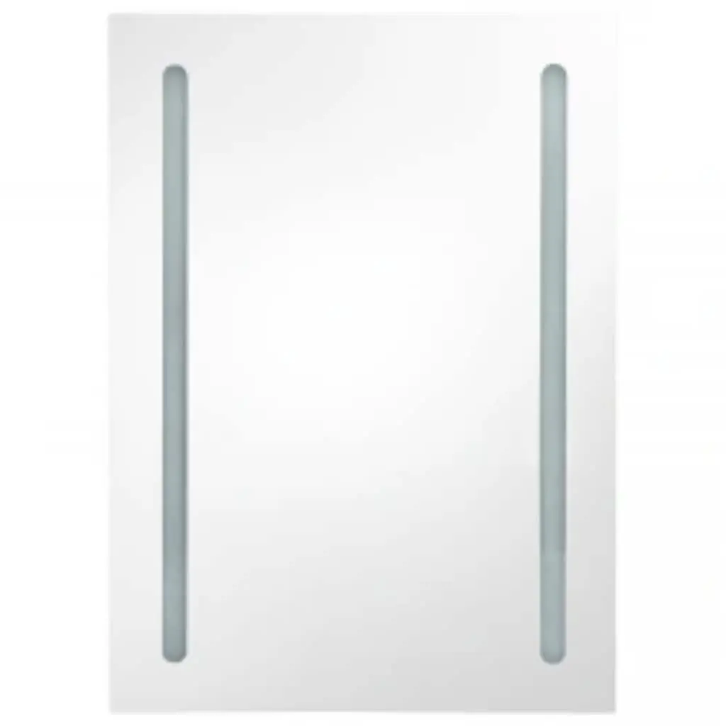 LED Bathroom Mirror Cabinet Wall Mounted Vanity Storage 50x13x70cm White