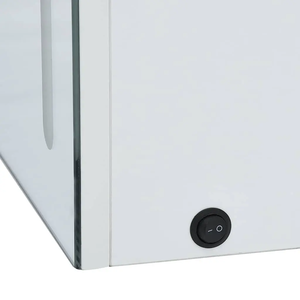 LED Bathroom Mirror Cabinet 60x14x62cm Wall Mounted Vanity Unit White Storage