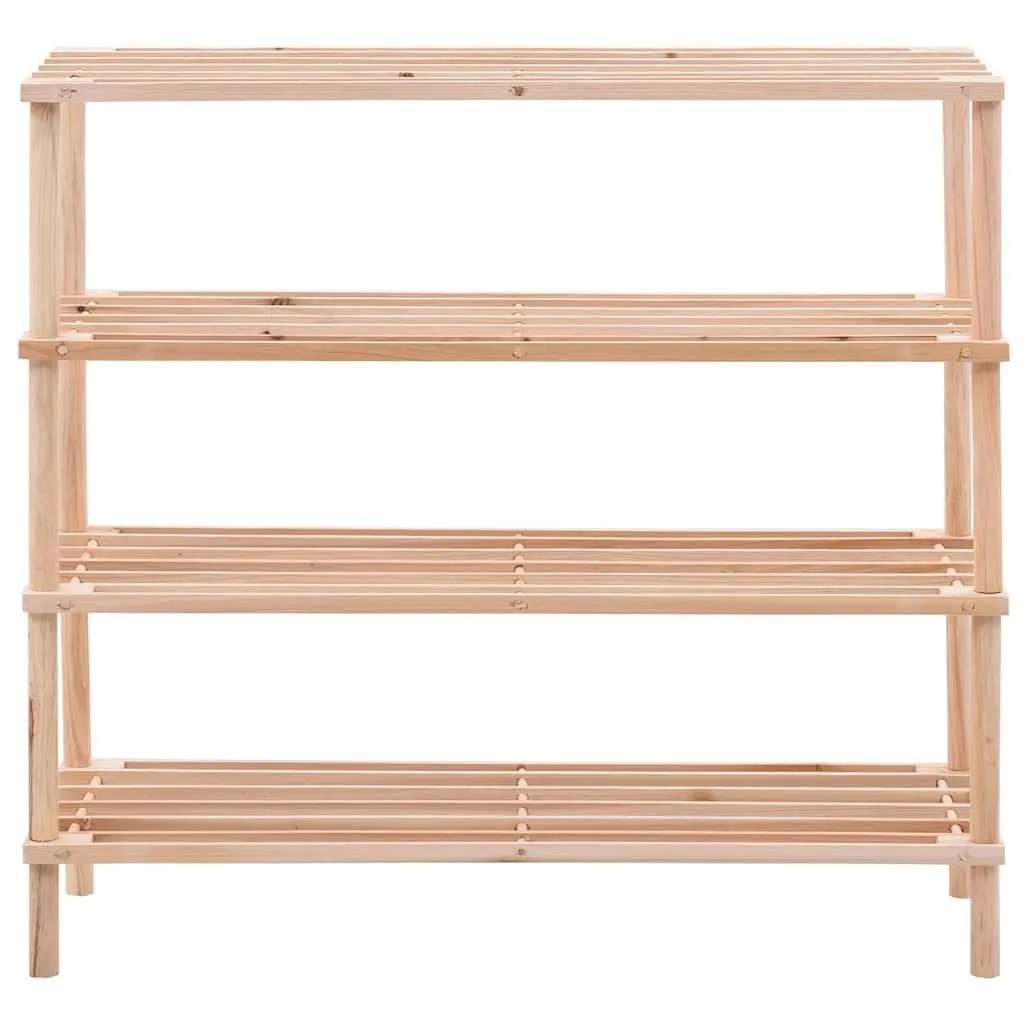 4-Tier Wooden Shoe Rack Storage Organiser Entryway Shelf Beige