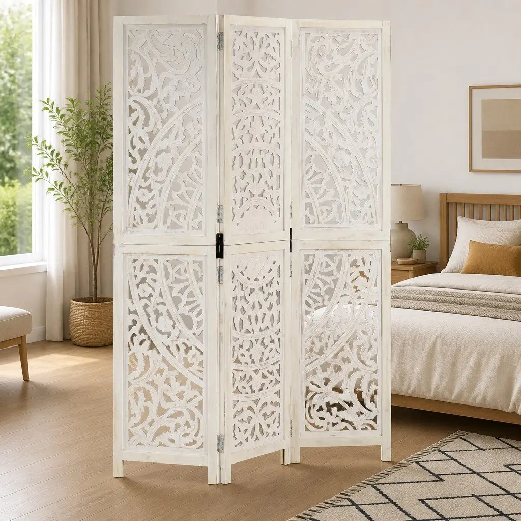 3-Panel Room Divider Screen Folding Privacy Partition for Home 120x165cm