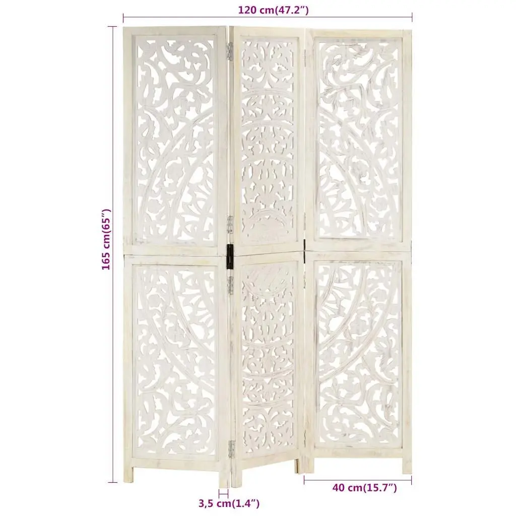 3-Panel Room Divider Screen Folding Privacy Partition for Home 120x165cm