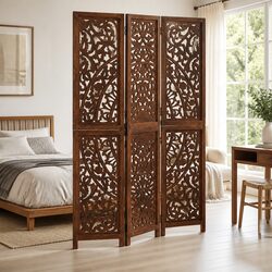 3-Panel Folding Room Divider - Dimensions 120 x 165 cm